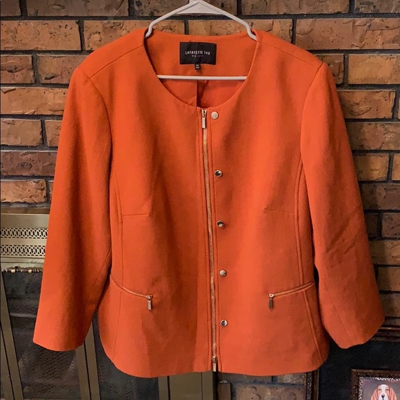plus size orange coat